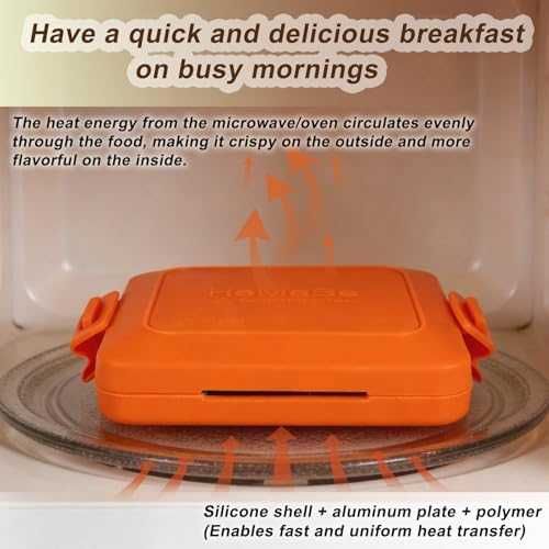 Нов Тостер за микровълнова с незалепващи плочи за сандвичи готвене дом