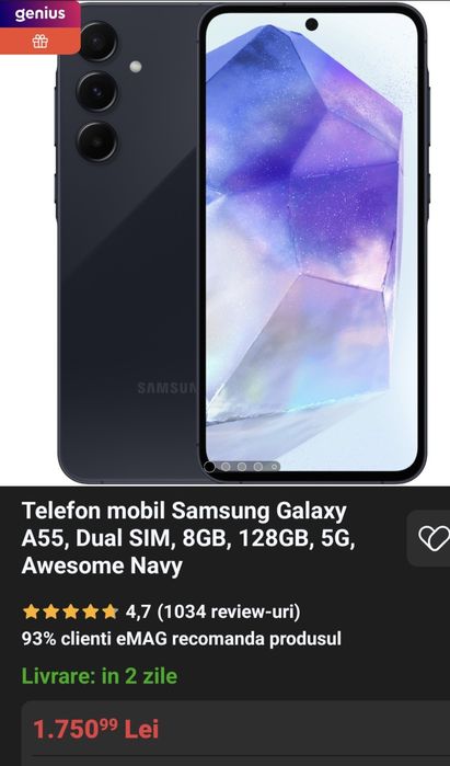 Samsung A55 5G/Garanție ! 128Gb Dual Sim