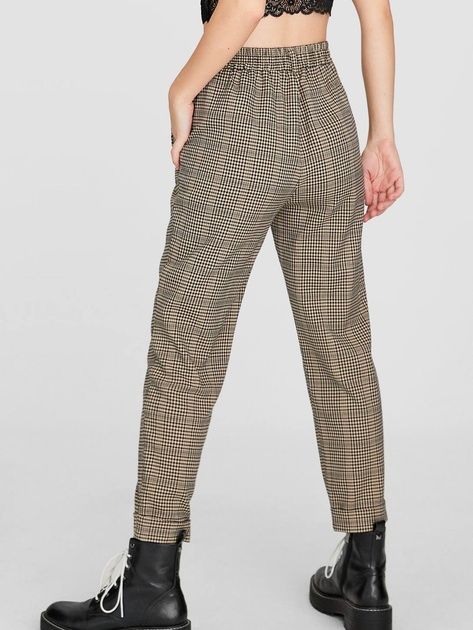 Pantaloni carouri Stradivarius