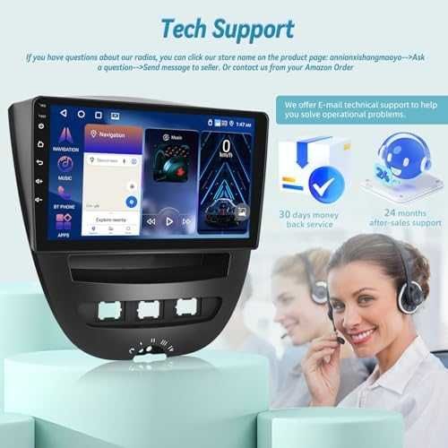 Нова 10 инча Android мултимедия Peugeot 107 / Citroen C1 4+64G CarPlay