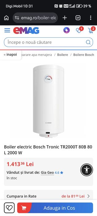 Boiler Bosch tronic 2000