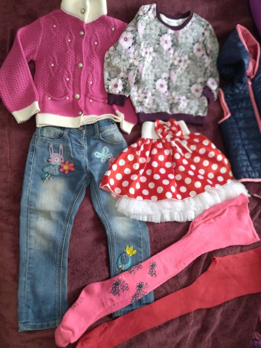 Пакет вещей на девочку 3-4 -5 годика