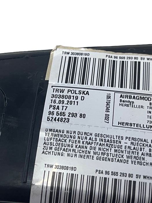 Airbag Scaun Dreapta Fata Peugeot 308 Sw 4E_, 4H_ 2007 -> 9656529380