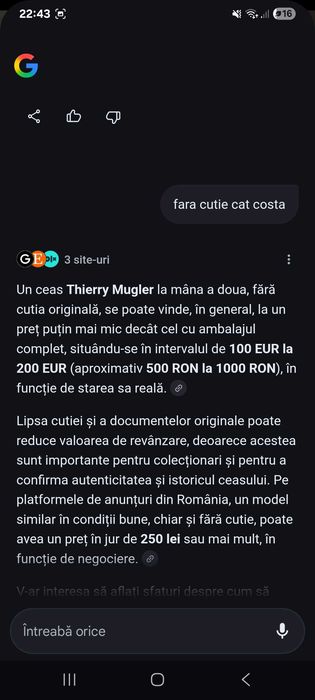 Ceas dama de vânzare