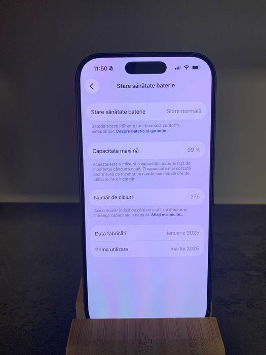 iPhone 16 Pro 256GB 99% BATERIE Neverlocked IMPECABIL GARANTIE