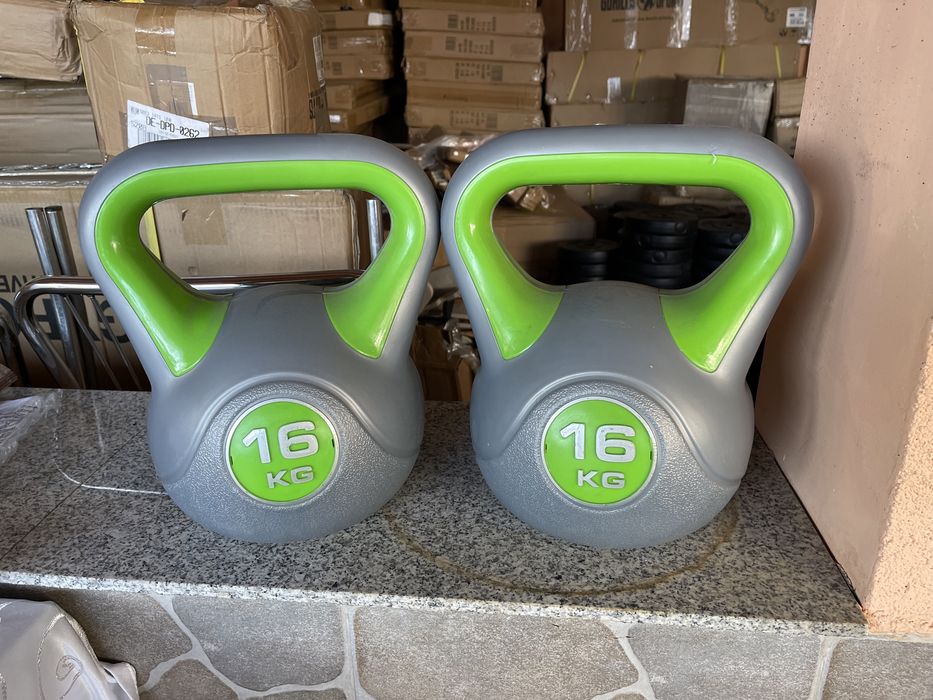 Set Kettlebell 2x16 kg, 16 kg+16 kg=32 kg noi made in Germany