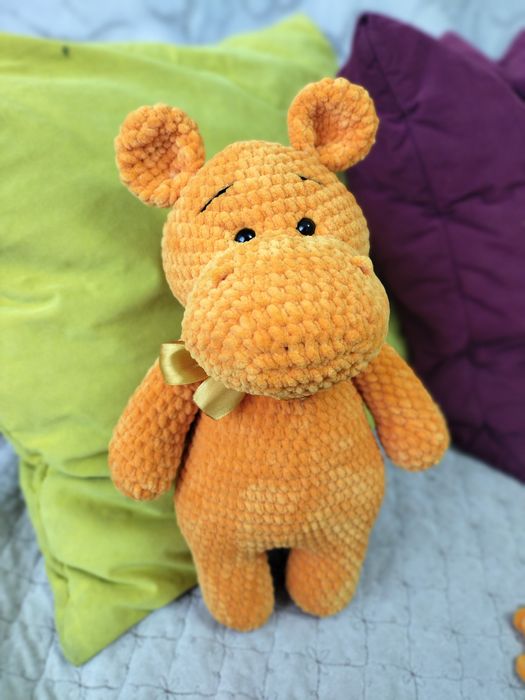 Игрушка Бегемотик ручной работы