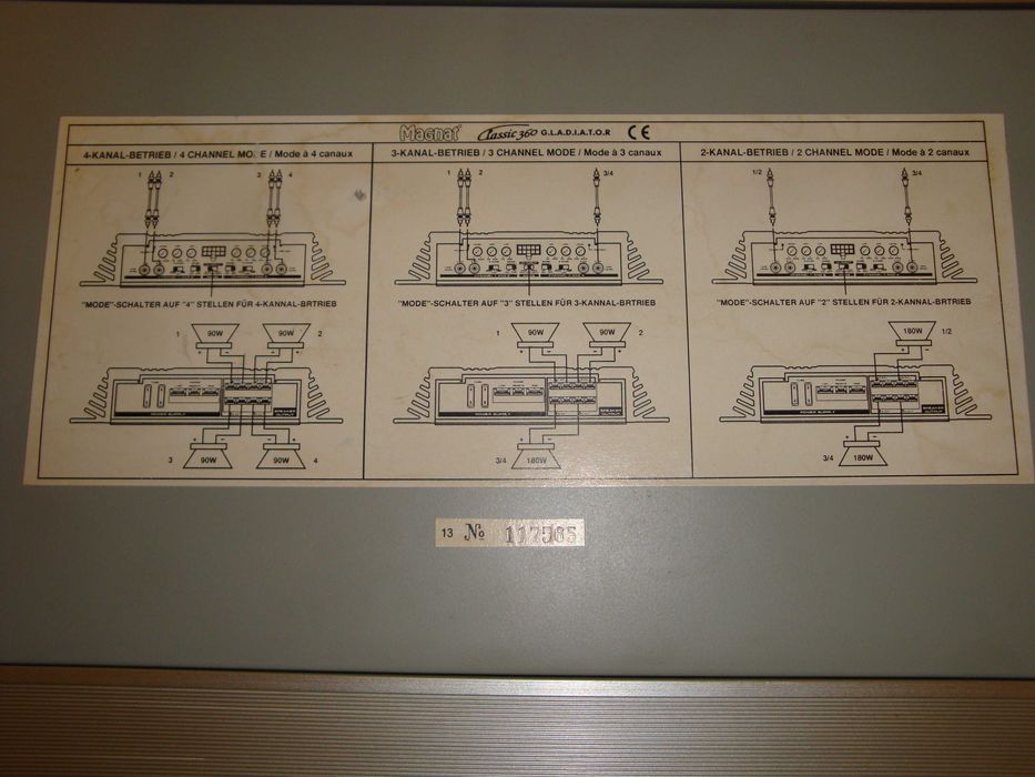 amplificator statie auto Magnat Gladiator 360W RMS 4 canale