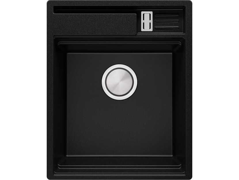 Кухненска Мивка от гранит модел Осло 45 Премиум 430 x 530 мм Черна