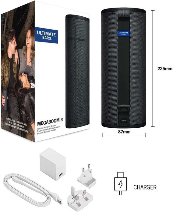 Преносима тонколона Ultimate Ears MEGABOOM 3 безжична s-00171 Logitech bluetooth wireless 984-001390
