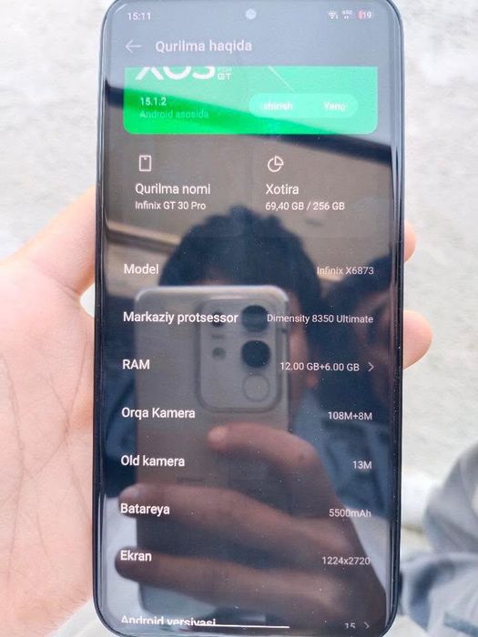Infinix GT 30 Pro 5G
• 12/256Gb Shadow Ash, White: 365$
• 12/256Gb Dar
