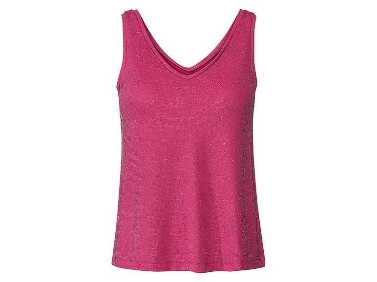 Розов дамски топ без ръкави , р-р М/L с лек блестящ ефект