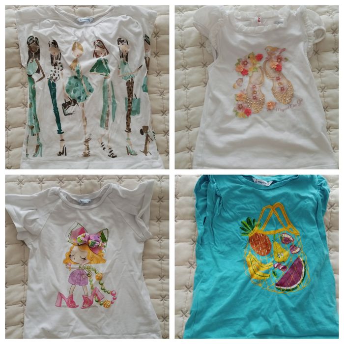 Лот от тениски Mayoral и черен панталон 6 години