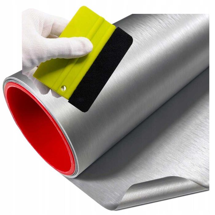 Автомобилно фолио Драскан Алуминий Сиво - 1.52 х 1 метър.