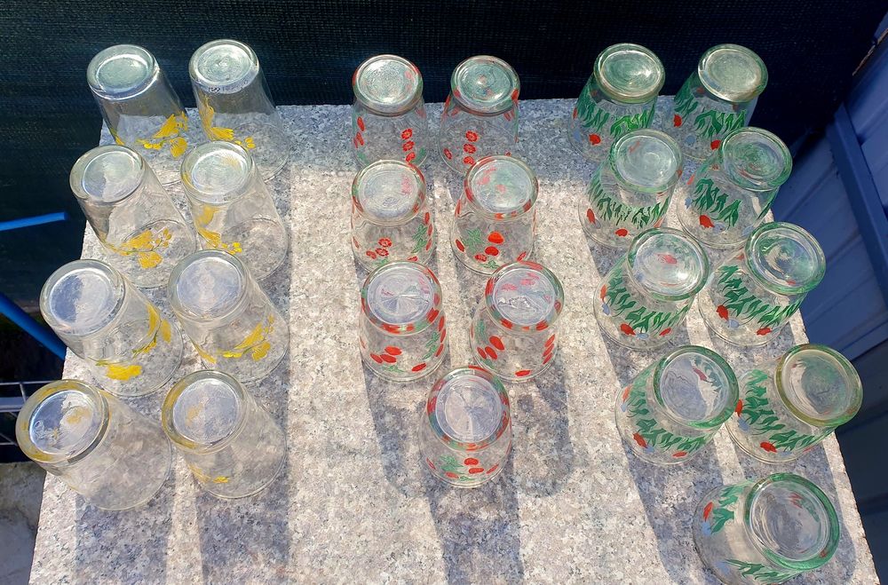 Set de pahare sticla cu modele