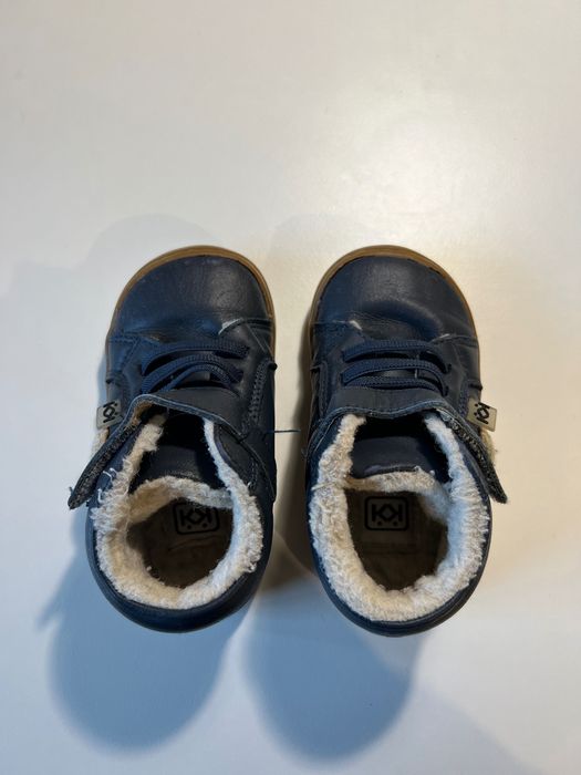 Боси кожени боти „Колев и Колев“ с вълна, 22 размер