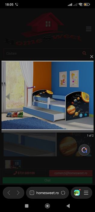 Pat copii cu planete