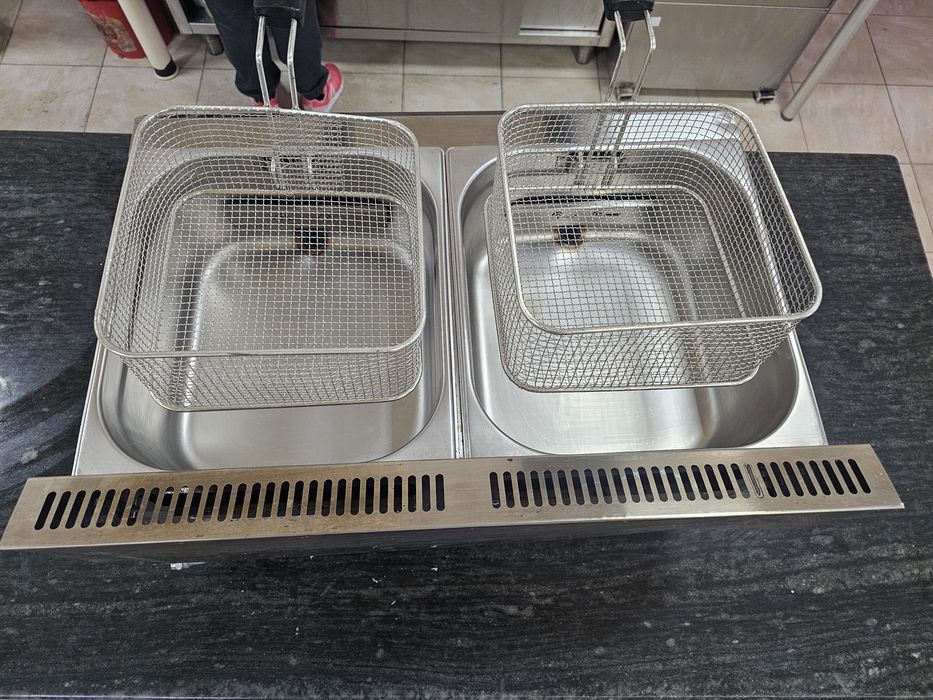 Friteuză profesională pe gaz  – 2x8L