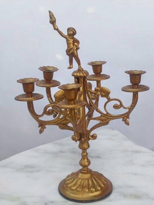 Позлатен Бронзов Свещник