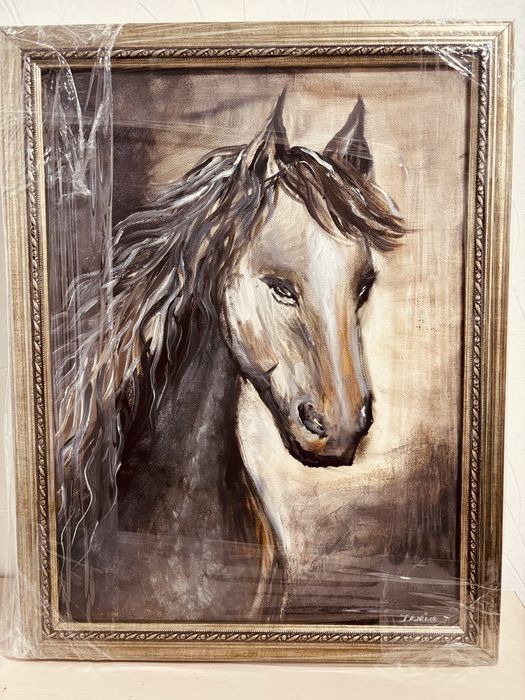 Огнен кон, маслени бои.