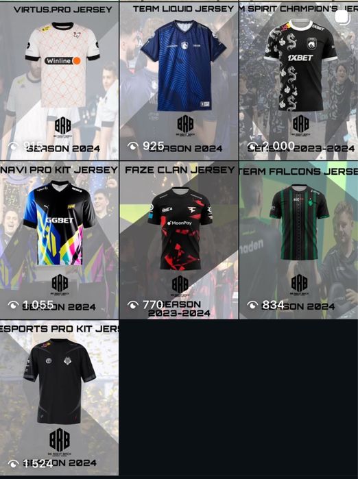 Киберспортивный футболки