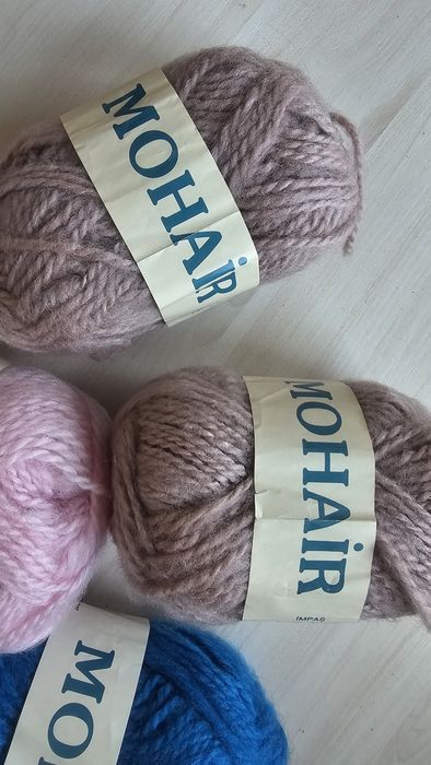 Пряжа . Мохер. 3 цвета