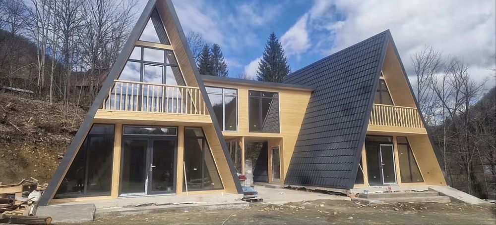 Construim căsuțe si cabane tip Aframe
