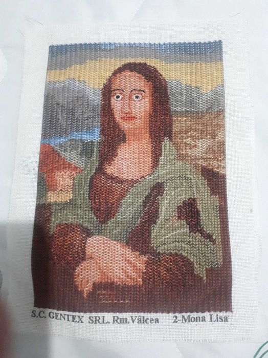 Goblen Mona Lisa cusut manual  - Banii merg la un baiat bolnav.