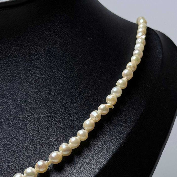 Colier din perle Akoya naturale 48 cm, închizătoare argint 835