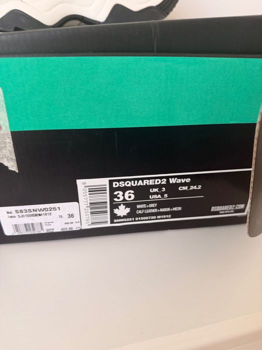 Оригинални кецове Dsquared естествена кожа