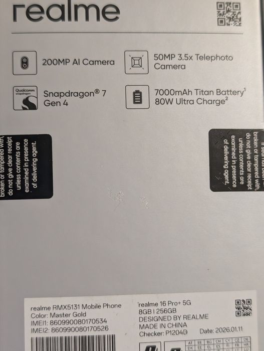 Realme 16 pro + garanție eMag