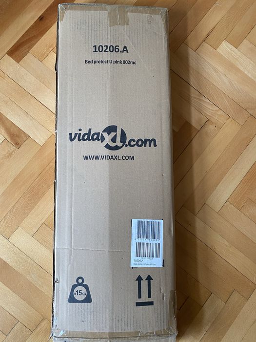 Balustrada, roz, de protectie pat copii  VidaXL lungime 2m