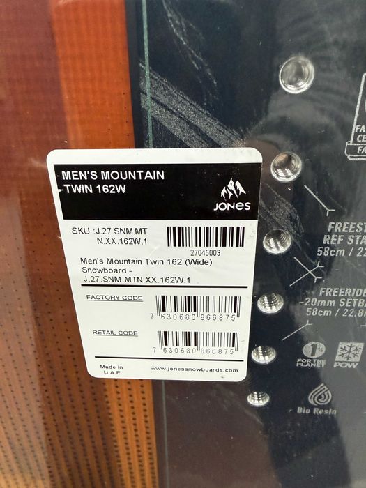 placa noua jones mountain twin wide L159,162 si 168