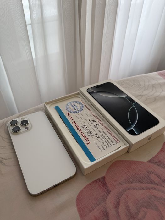 iPhone 16 Pro Max, White Titanium, 256Gb