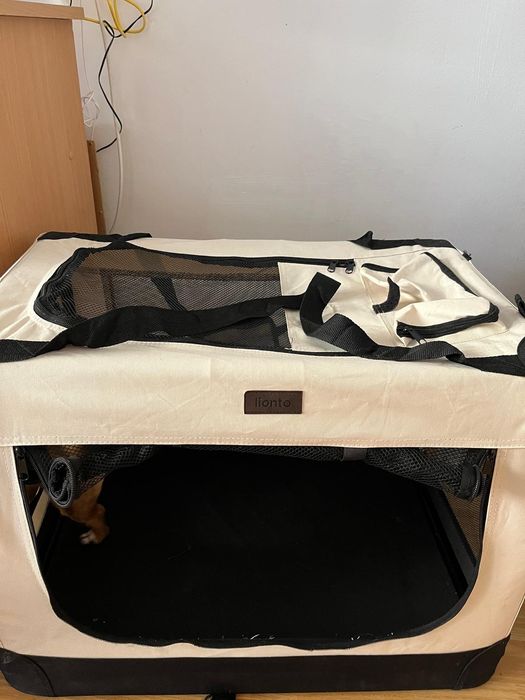 Accesorii cățel. Cușcă pliabila, pătuț, pătuț pentru mașină