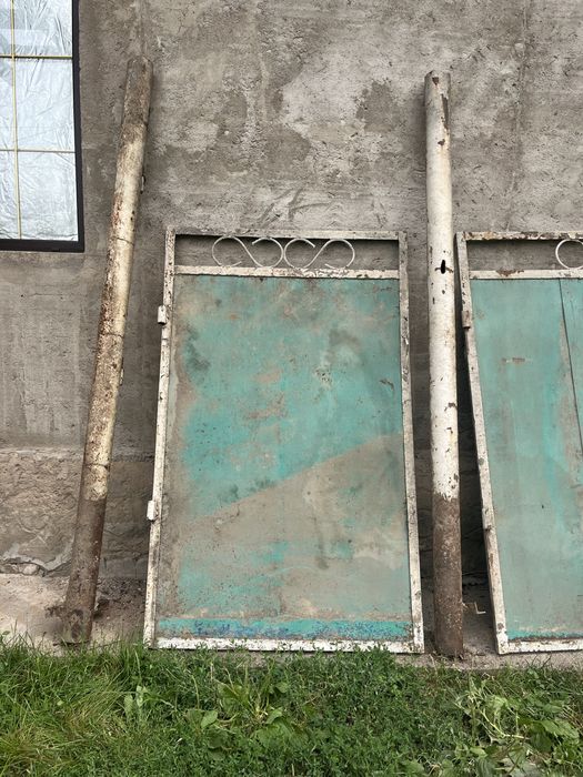 Ворота б/у с калиткой