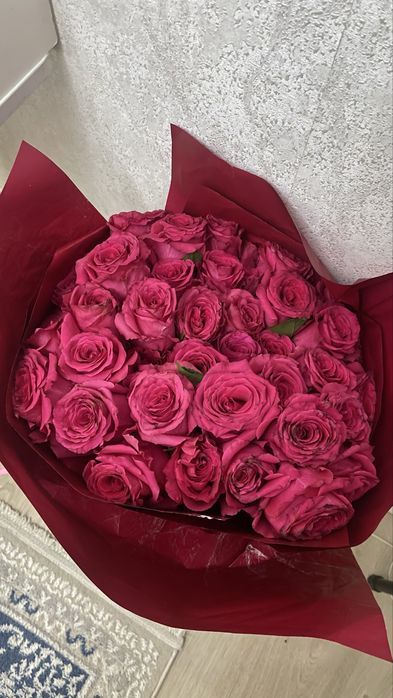 цветы розовые 51шт