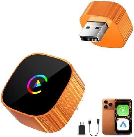 Нов CarPlay Wireless адаптер за iPhone 1080P USB-C USB-A бърза връзка кола телеон Айфон