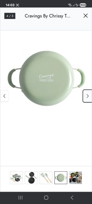 Set oale din aluminiu non stick Chrissy Teigen verde fistic