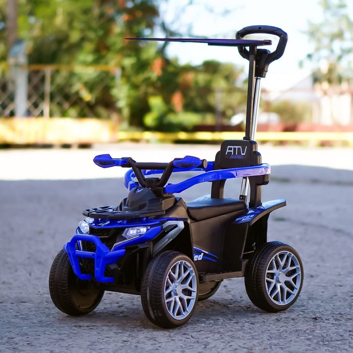 ATV electric copii 4 in 1 6V 35W, telecomanda, roti EVA, scaun piele,