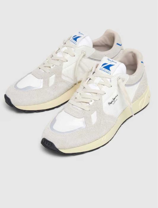 Скосени спортни обувки от велур и текстил Pepe jeans london