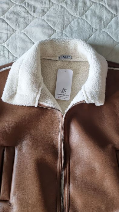 Кафяво кожено яке