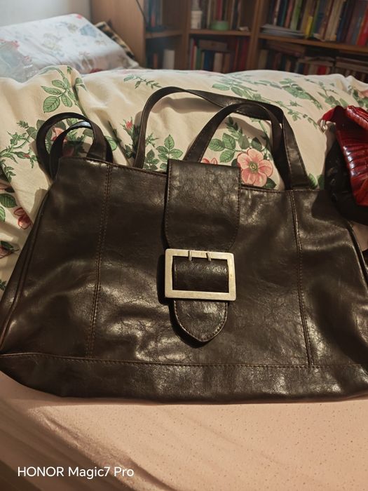 Geanta oversize dama, din piele