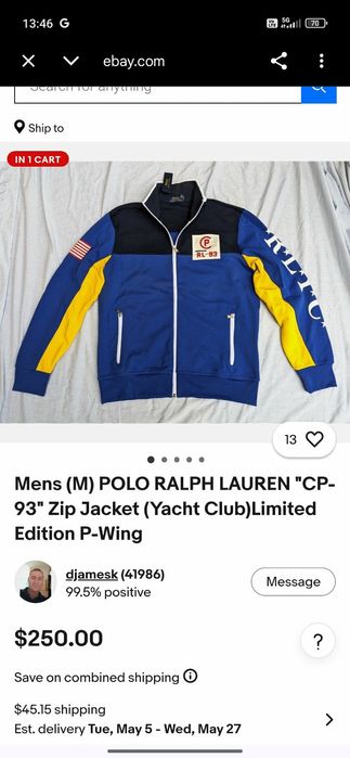 POLO Ralph Lauren Yacht Club Limited Edition  L  НОВО ОРИГИНАЛ Мъж Яке