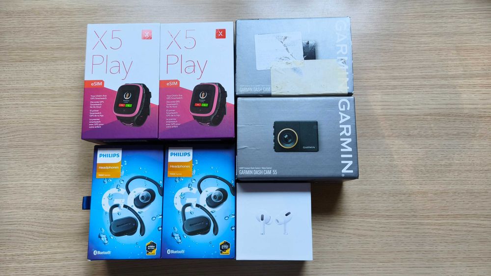 PACHET DIVERSE - Ceasuri x5 play/Casti airpods+ Philips/Garmin DASHcam