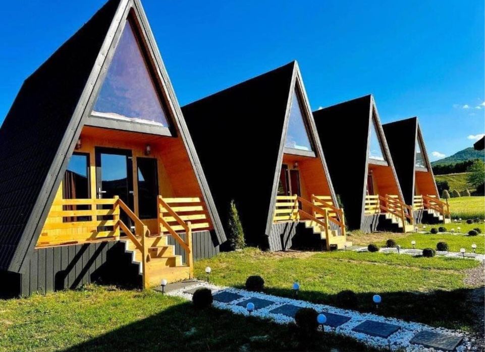 Construim cabane tip casa sau Aframe la comanda
