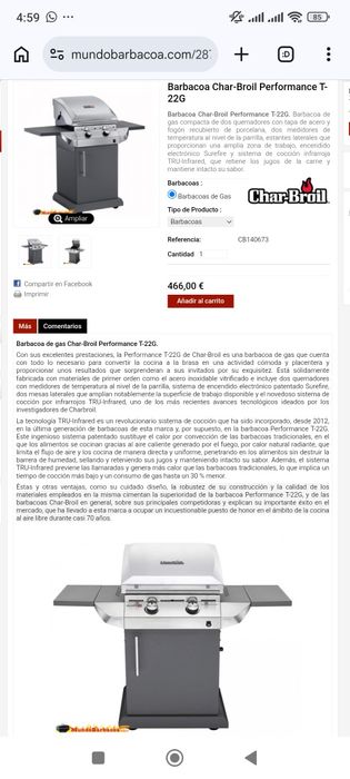 Gratar Char Broil Performance Tru Infrared Inox T22 Germania