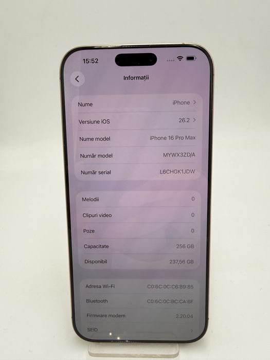 Iphone 16 PRO MAX 256 GB / 93 baterie Cod 3336