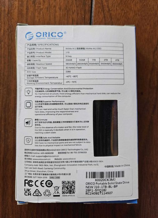 SSD Orico NVMe 1TB