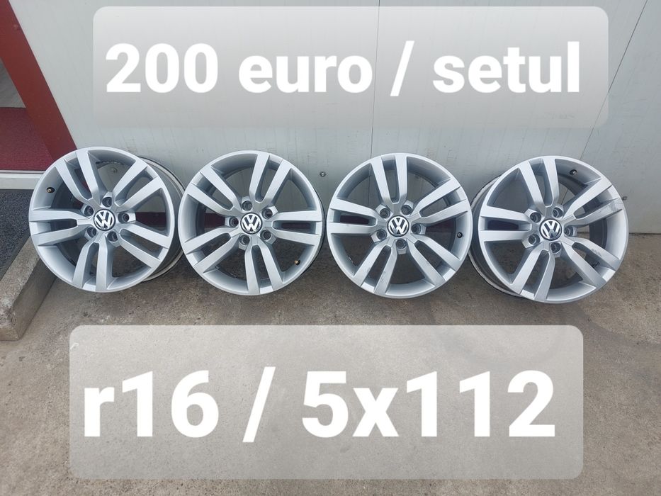 Jante din aluminiu originale r16 / gama VW AUDI SKODA SEAT / 5x112 / ET 39